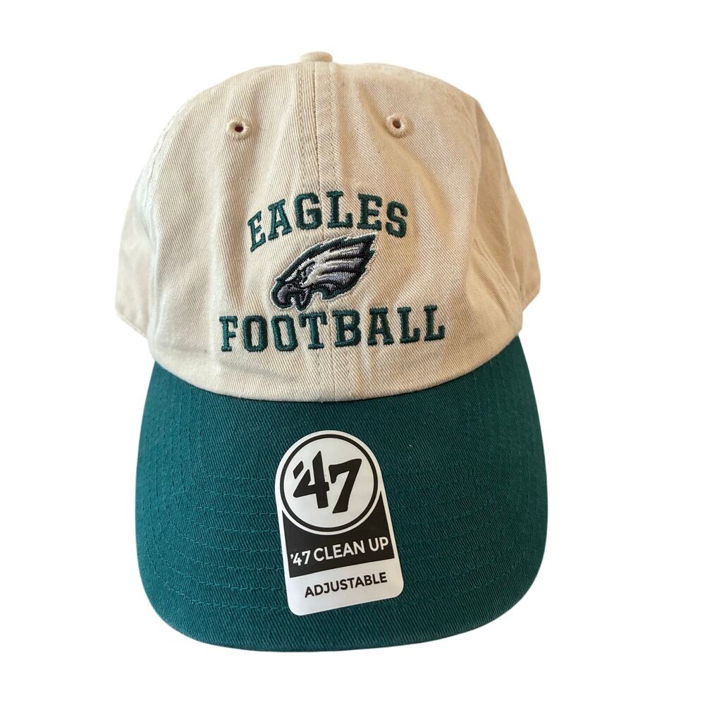 47 Brand Philadelphia Eagles NFL Steady Two-Tone Adjustable Strap Hat NEW Unisex